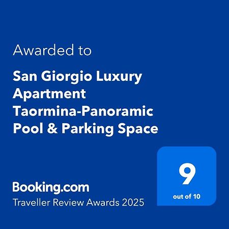 San Giorgio Luxury Apartment Taormina-Panoramic Pool & Parking Space Kültér fotó