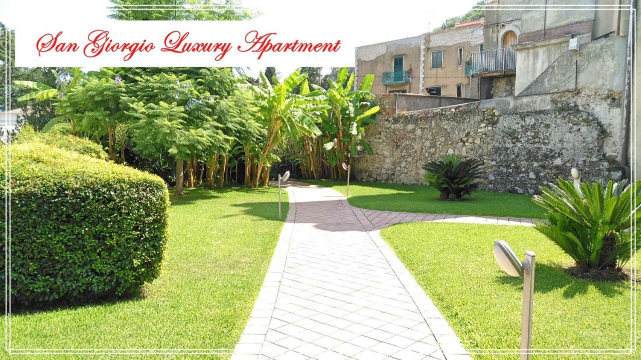 San Giorgio Luxury Apartment Taormina-Panoramic Pool & Parking Space Kültér fotó